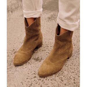 Sezane Billie Suede Ankle Boots